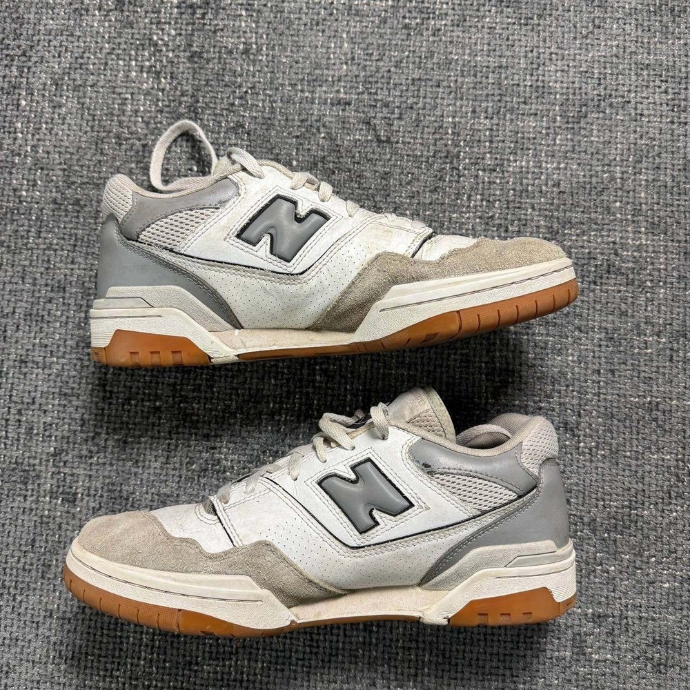 New Balance 550 Mens 10.5 White Grey Gum BB550WGU Retro Basketball Sneakers